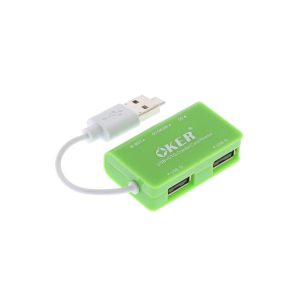 OKER 4 Port USB HUB v2.0 + Card Reader 1505 (Green) - A0146404